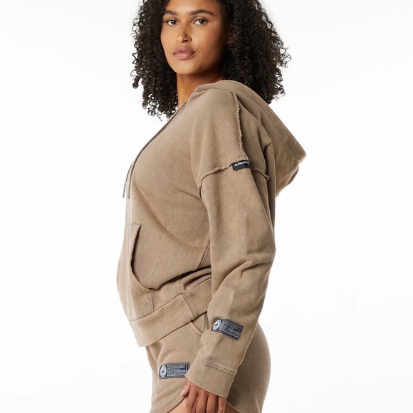 Alphalete Very Terry Smokey Quartz Heavyweight Hoodie Jacket - Picture 2 of 4